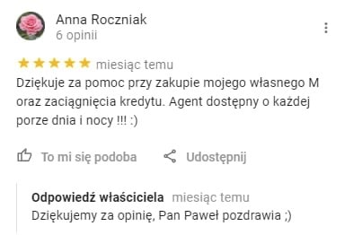 najlepsza opinia dla naszego klienta socialmedia biz