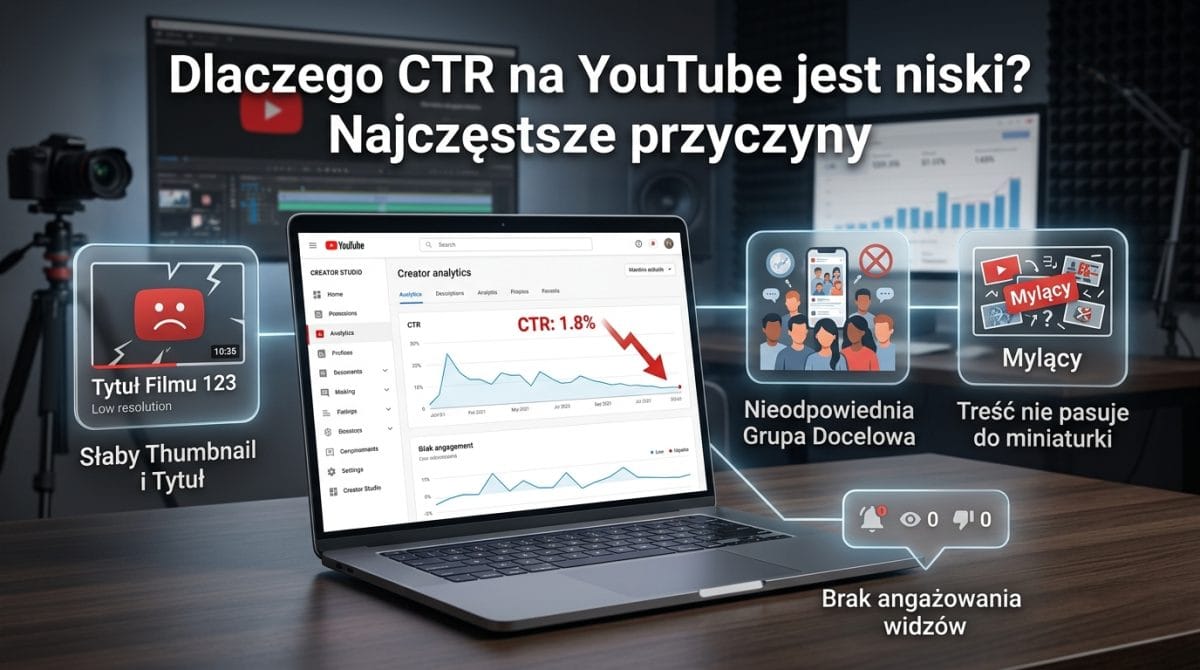 Dlaczego CTR na YouTube jest niski? Najczęstsze przyczyny