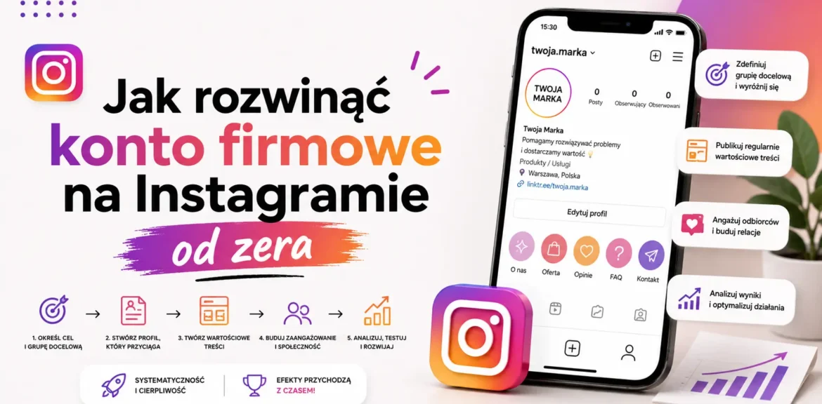 Jak rozwinąć konto firmowe na Instagramie od zera