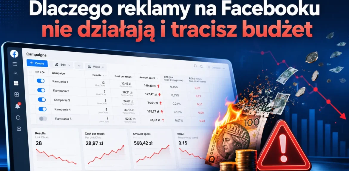 Dlaczego reklamy na Facebooku nie działają i tracisz budżet
